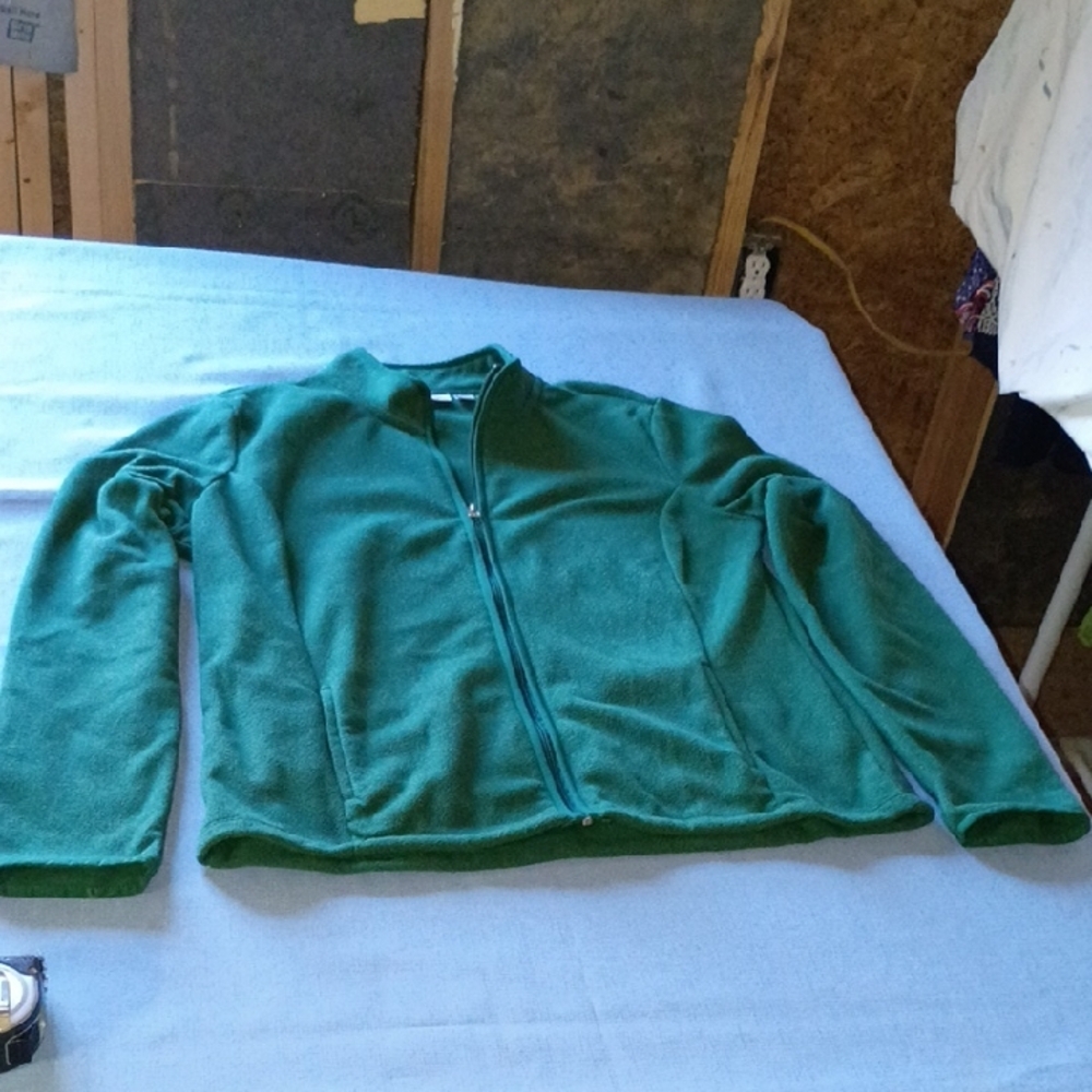 Kim Rogers Teal Green Fleece Jacket
